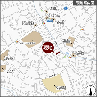 【地図】 | 大宮七里グリーンハイツ６号棟