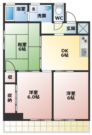 日の丸ビルの間取り|間取り図になります