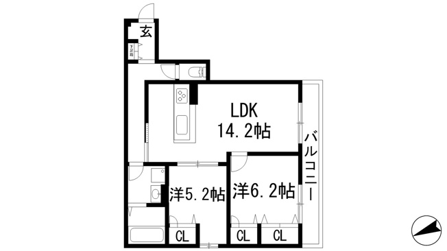 【間取り】 | D-residence荘園B