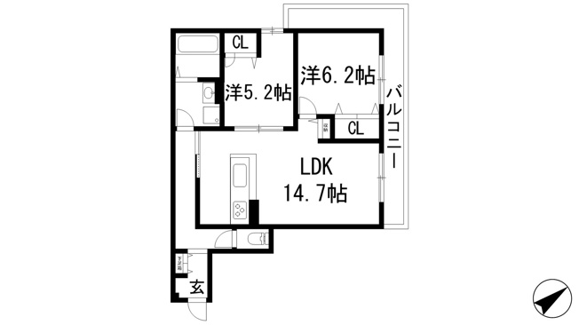 【間取り】 | D-residence荘園B