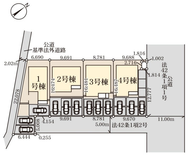 Livele Garden.S　熊谷万平町第3の区画図|図面と現況が異なる場合、現況を優先とします。【1号棟】