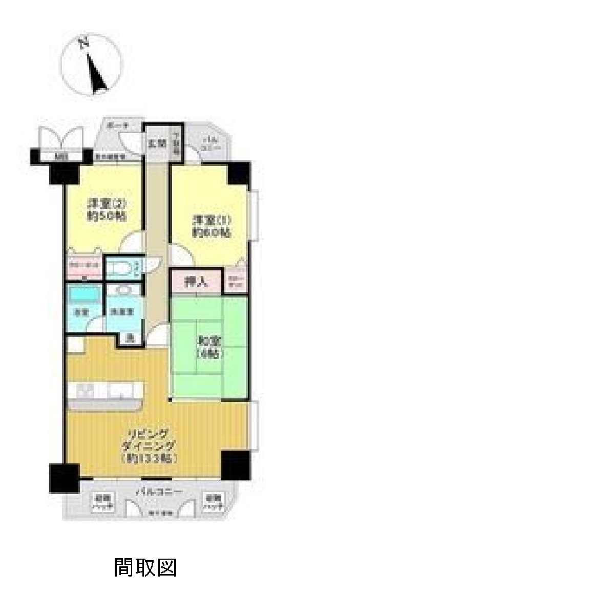 売マンション　小山市駅東通りの間取り