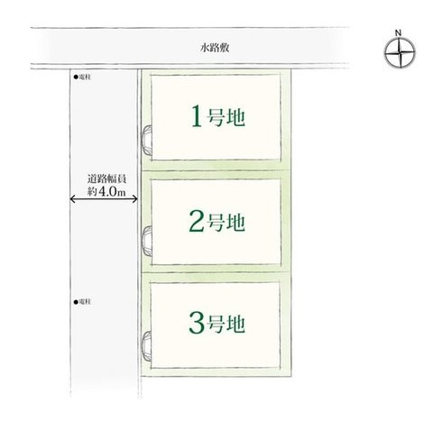 守口市藤田町1丁目3号地　新築戸建の区画図