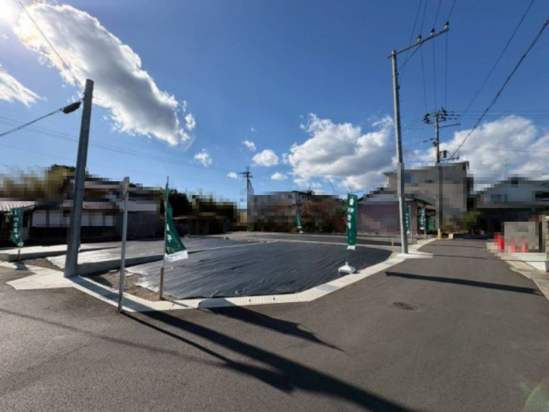 長岡京市井ノ内南内畑の前面道路含む現地写真|前道は約4.2ｍ～4.4ｍ！