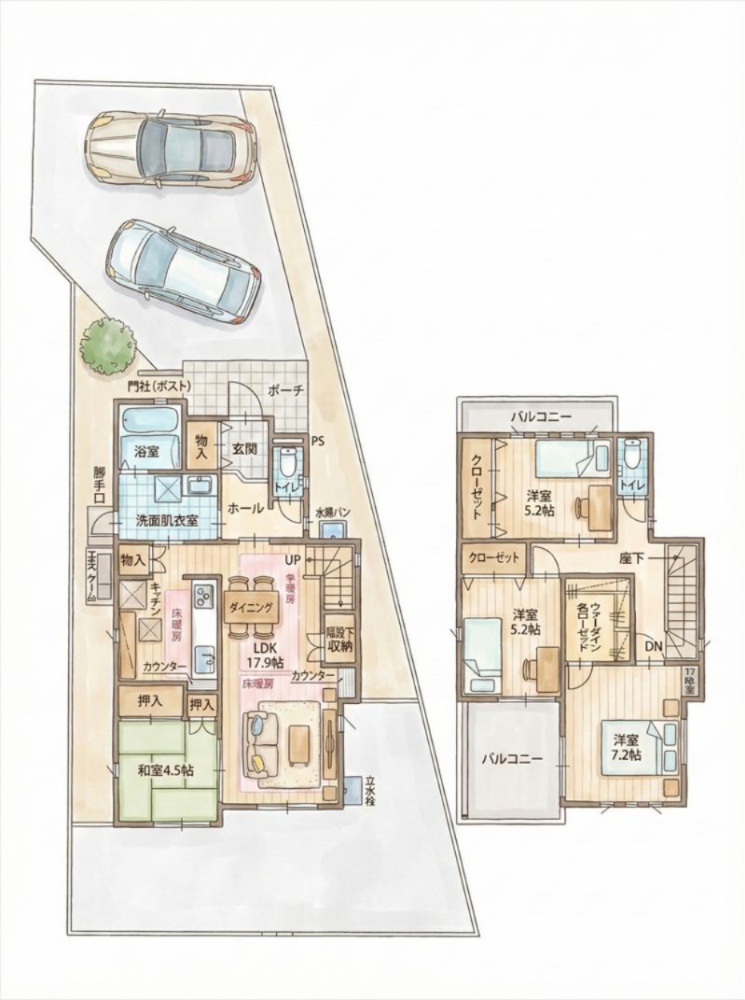 西区野方４丁目　7号地の間取り