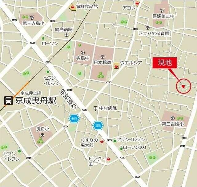 カルテブランシュ曳舟の地図