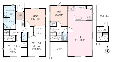 開放的なルーフバルコニー～茅ヶ崎市浜須賀新築戸建全４棟の画像