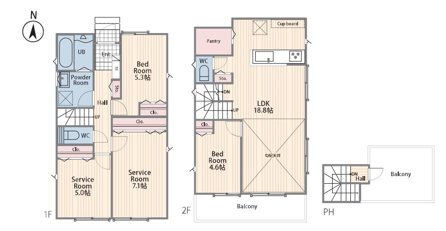 開放的なルーフバルコニー～茅ヶ崎市浜須賀新築戸建全４棟の画像