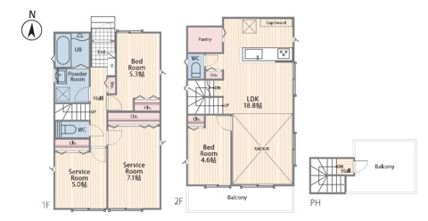 開放的なルーフバルコニー～茅ヶ崎市浜須賀新築戸建全４棟の画像