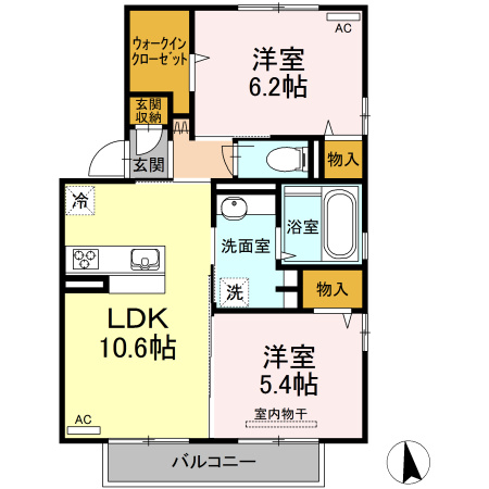 ラ・ナチュール A棟の間取り