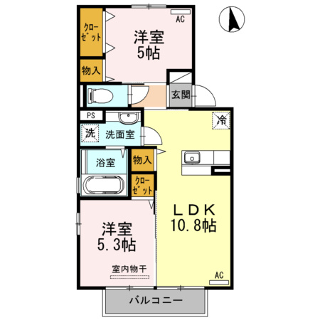 ボーン恵 B棟の間取り