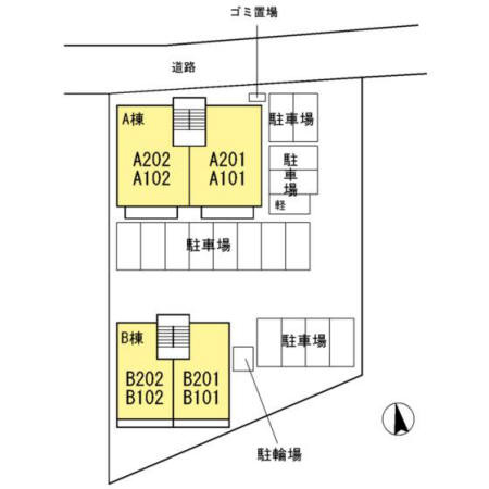 ボーン恵 B棟の区画図