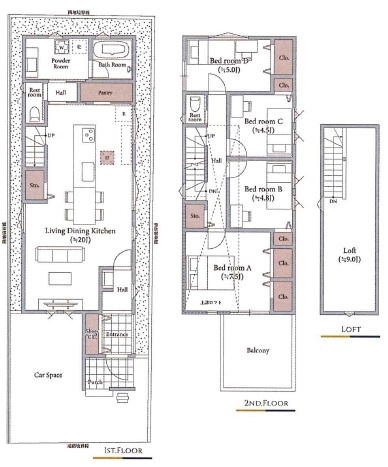 【参考プラン】 | 練馬区高野台３丁目　建築条件付き売地　３区画 | 広々ロフト付き、収納や趣味のスペースとしてもおすすめです