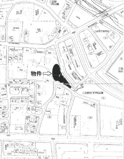 日の出町平井　売地の地図