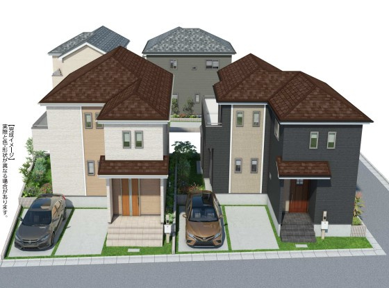 【完成予想図】 | ふじみ野市亀久保3丁目　新築一戸建住宅　全5棟　(ふじみ野店) | 外観の完成予想図です