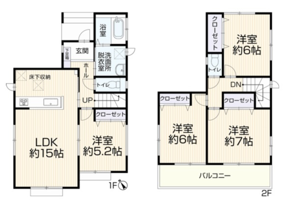 八潮市　南川崎　中古戸建のその他|間取図です