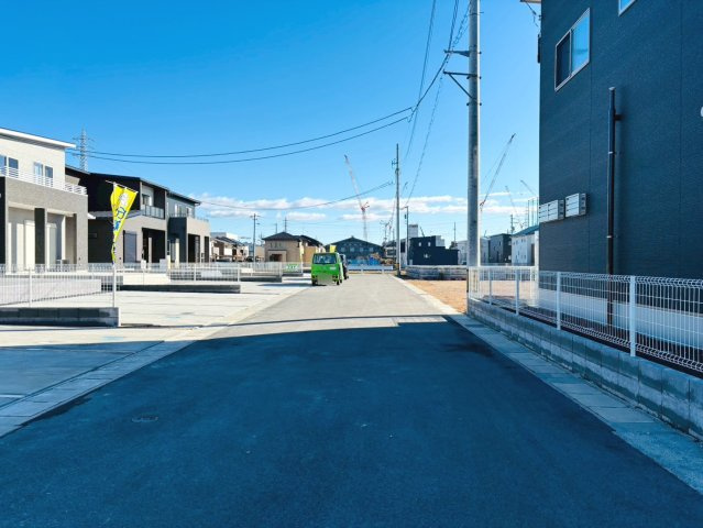 新築戸建　安八郡安八町南今ケ渕第１　全12区画分譲の前面道路含む現地写真|■前面道路　■ヤマダ不動産　株式会社リライフ　
■夢のマイホーム購入をフルサポートします！
