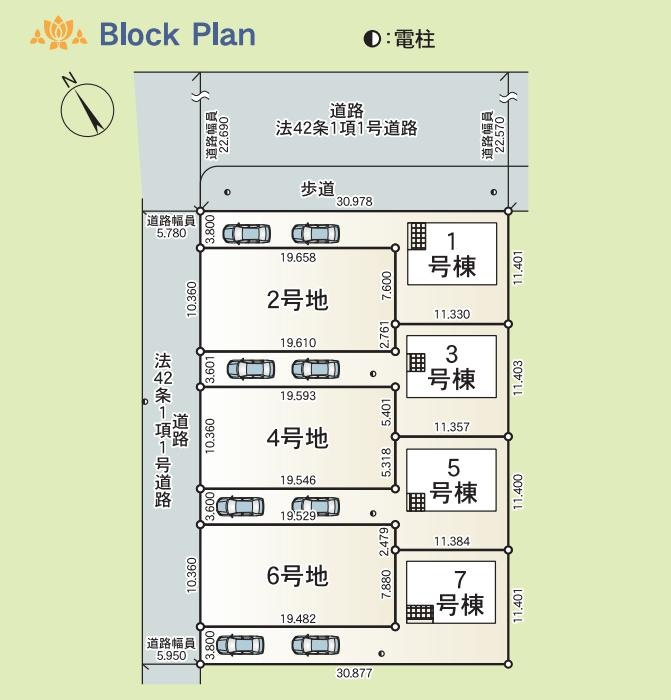 土浦市生田町第4　新築戸建　1号棟の区画図