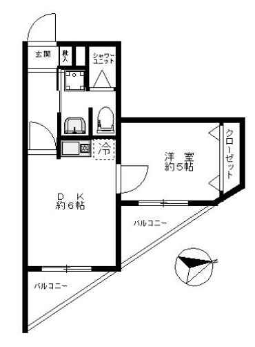 【間取り】 | 山興弥生町マンション | 東向きのお部屋なので、陽当たり・通風良好です！