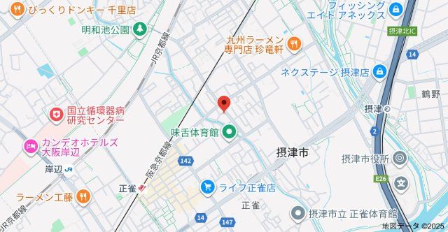 プルメリア東正雀の地図