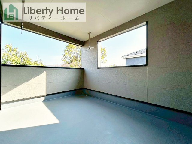 土浦市生田町第4　新築戸建　5号棟のバルコニー