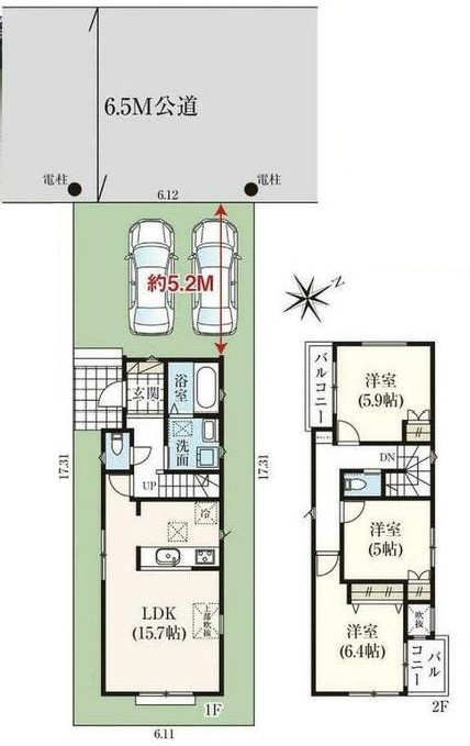 GRAFARE REUSE HOUSE　緑区鏡田　売戸建の区画図|区画図