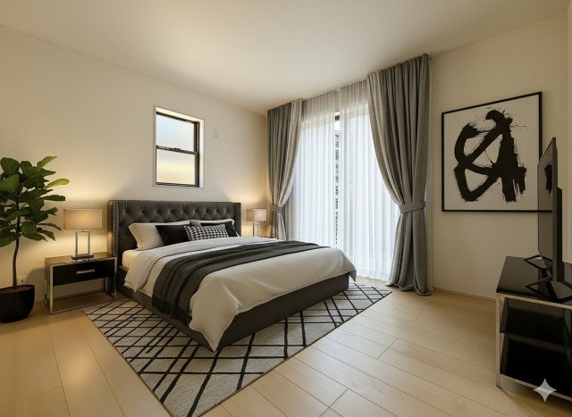 三郷市彦川戸1丁目　新築戸建　全1棟の洋室|同施工会社の参考写真にCGによる画像処理を行っています。家具、小物、カーテン等はイメージはCGです。