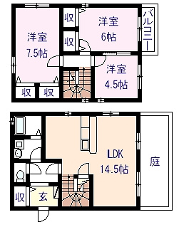 【間取り】 | 北町岸村様邸貸家