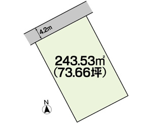 【区画図】 | 土地　玉島阿賀崎　全1区画　73.66坪 | 土地区画図です。