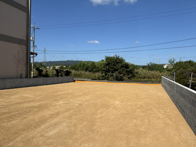 【外観】 | 土地　玉島阿賀崎　全1区画　73.66坪 | 土地外観。真砂土で造成しています。南側から撮影