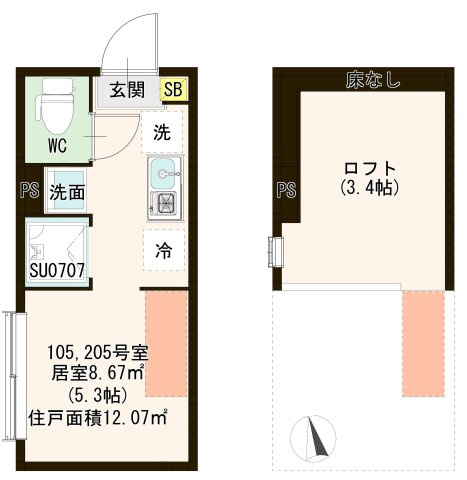 【間取り】 | ハーモニーテラス亀戸Ⅱ