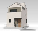 江戸川区東小岩５丁目　新築戸建て全１棟の外観パース