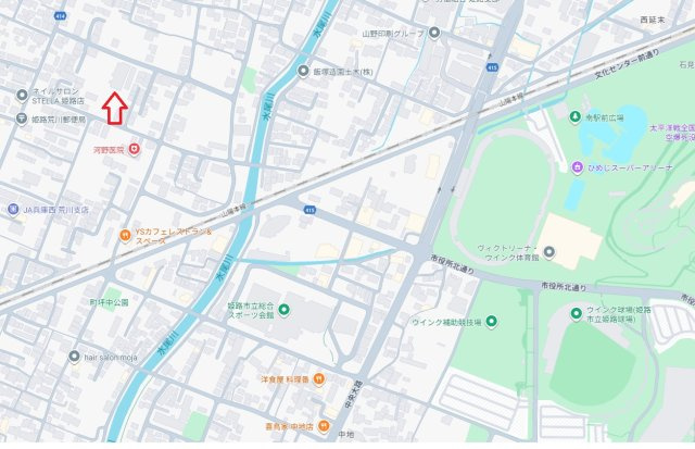 ロワイヤル岡田・手柄山公園　6階の地図