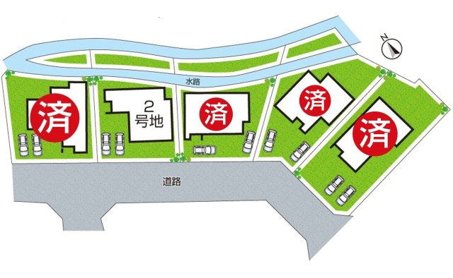 貝塚市水間　全5邸の区画図|全5区画