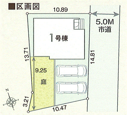 あきる野市小川東1丁目　新築戸建全1棟の区画図