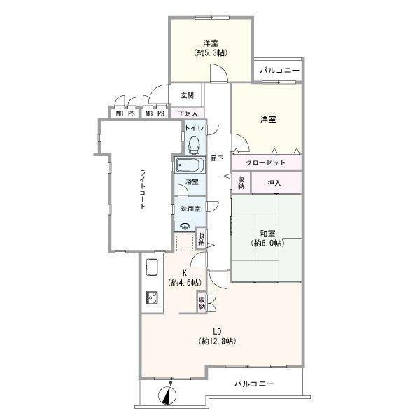 藤和ライブタウン日吉の間取り
