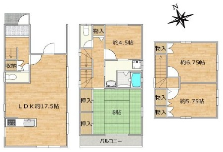 草津市野村3丁目　中古戸建て