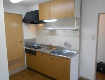 【キッチン】 | ハイツカメリア | グリル付き２口コンロ。