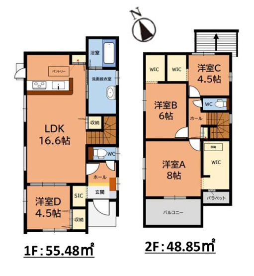 【間取り】 | 春日市須玖南3丁目1期　1号棟（全2棟）【仲介手数料無料・0円】 | 平日、土日祝日もお好きな日時にご見学可能です。お気軽にお問合せ下さい。
