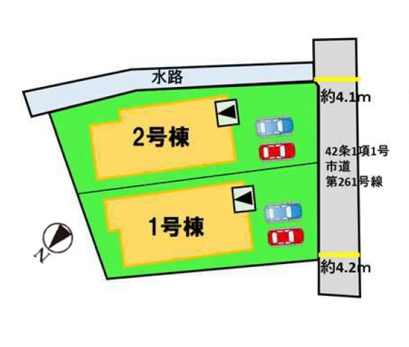 【区画図】 | 春日市須玖南3丁目1期　2号棟（全2棟）【仲介手数料無料・0円】 | 区画図です。2号棟