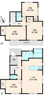 【間取り】 | さいたま市西区水判土　中古戸建 | 住みやすい４LDKの間取り。
