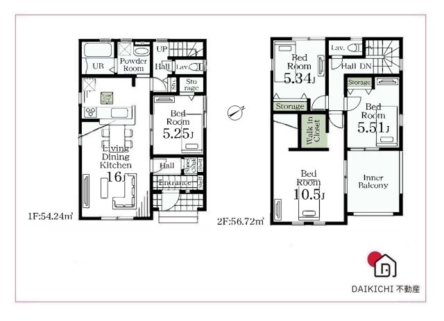 【間取り】 | 熊谷市万平町第3   LiveleGarden.s　新築戸建　全4棟　4号棟 | 4号棟
