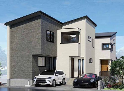 【外観パース】 | 【仲介手数料０円】藤沢市辻堂1丁目　新築一戸建て　全2棟 | 【仲介手数料０円】藤沢市辻堂1丁目　新築一戸建て　全2棟