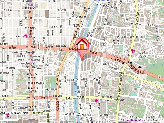 Calme五条（カルム五条）の地図