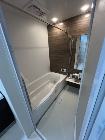 中央区田名　新築戸建全８棟の浴室|モデルハウス棟のユニットバスです