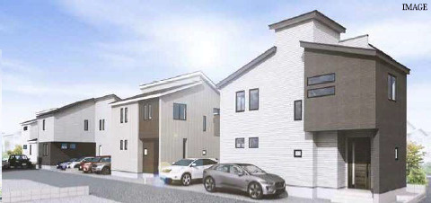 中央区田名　新築戸建全８棟の外観パース