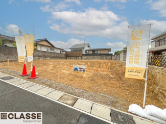 【前面道路含む現地写真】 | 宇治市木幡御蔵山　2区画　J号地　建築条件無し