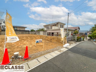 【前面道路含む現地写真】 | 宇治市木幡御蔵山　2区画　J号地　建築条件無し