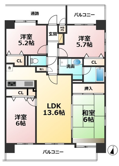 【間取り】 | アレグリア香椎駅前