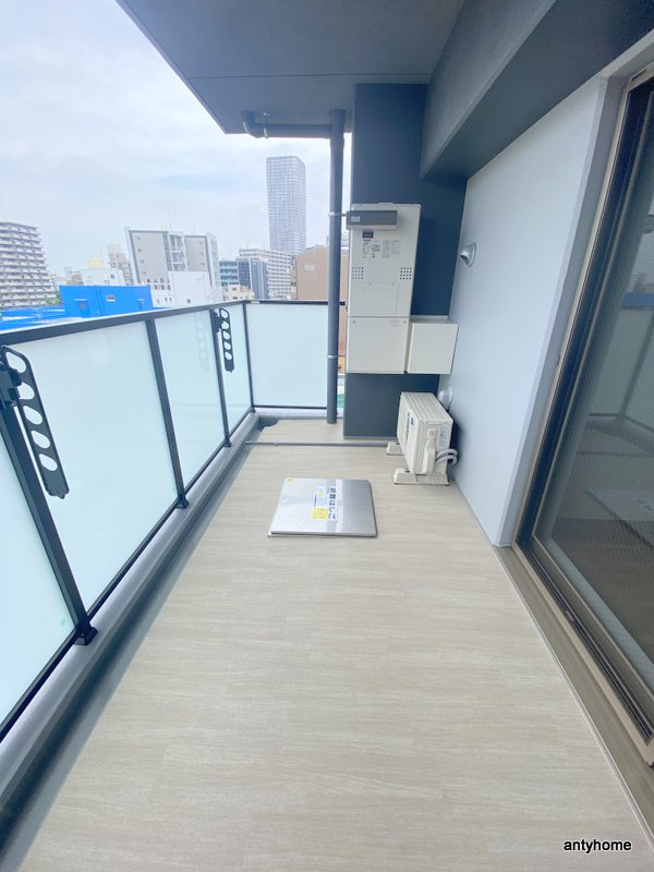 アーバネックス新町Ⅱ　仲介手数料無料のバルコニー